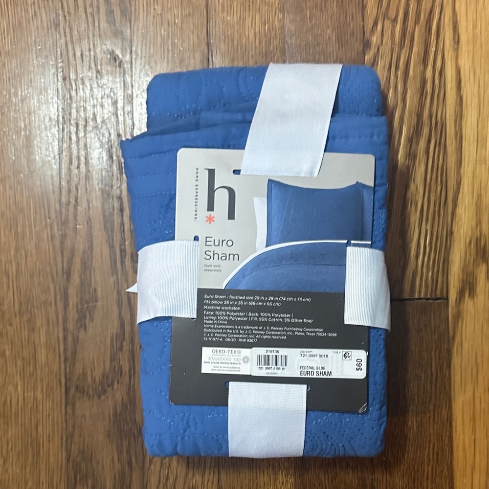 H Home Expressions Euro Sham in Blue